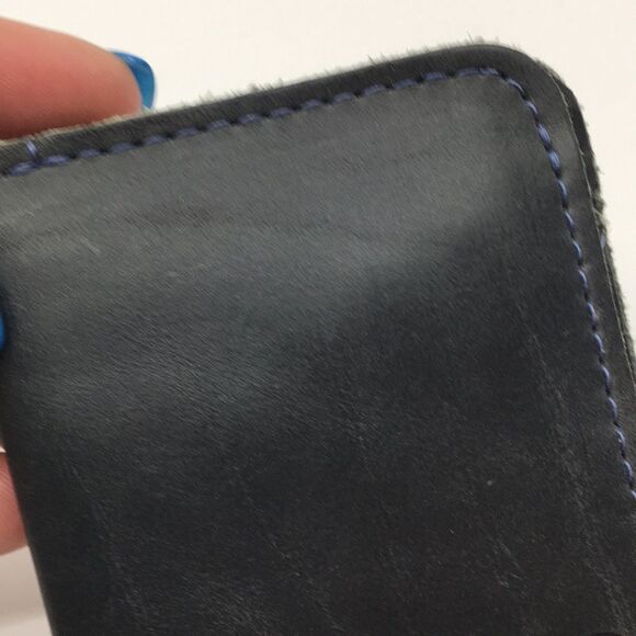 Hide And Drink Handmade Dark Gray Leather Card Case - Picture 14 of 16